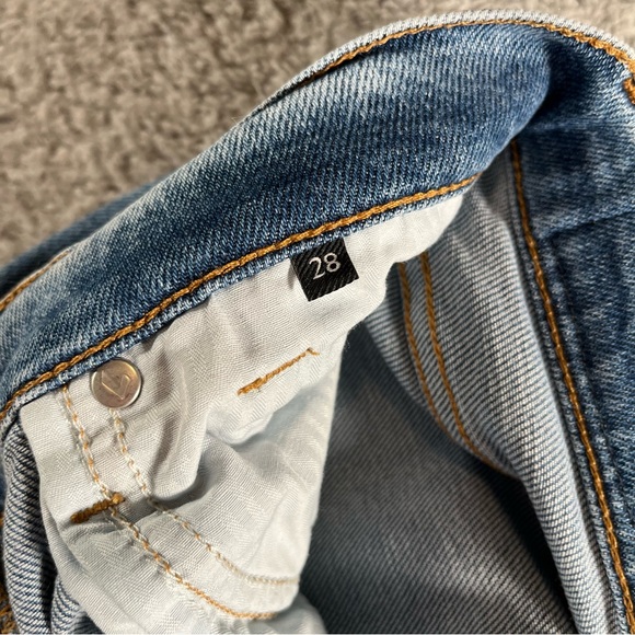 7 For All Mankind Women’s‎ Luxe Vintage Raw Hem Jeans HW Slim Kick Size 28 - Picture 4 of 9